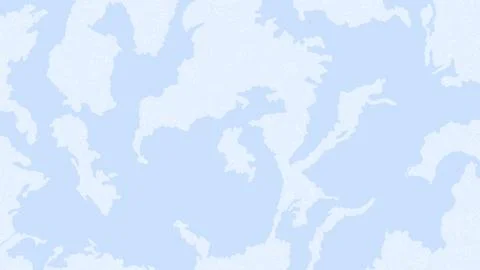 World map Soft Blue Landmass Pattern with Coastal Shapes and white cities Stock Illustration