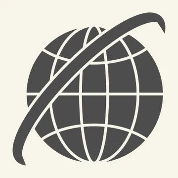 World map solid icon. Globe vector illustration isolated on white. Earth glyph Stock Illustration