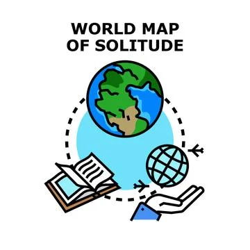 World map of solitude data analysis concept Stock-Illustration