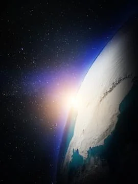 World map from space 3d rendering イラスト素材