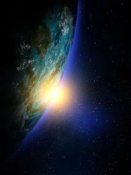 World map from space 3d rendering Illustrazione stock