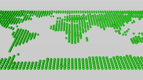 World Map Spheres Stock Footage 85884150
