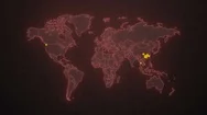 World Map Of The Spread Of Coronavirus Virus Infection. Stock Footage