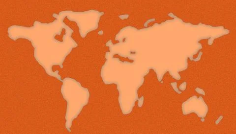 World map stencil Stock Illustration