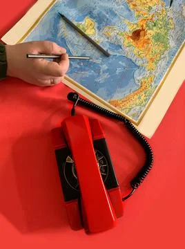 World map, strategy of war and military operations Stock Photos