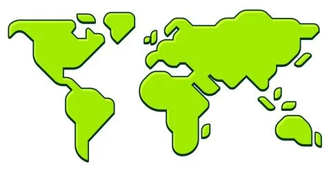 World map stylized design Stock Illustration