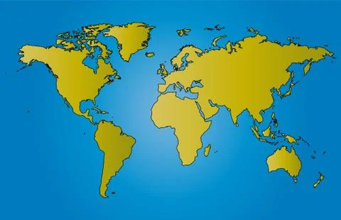 World Map surface Illustration Stock Illustration