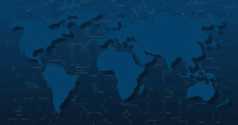 World Map technology background. Digital... | Stock Video | Pond5