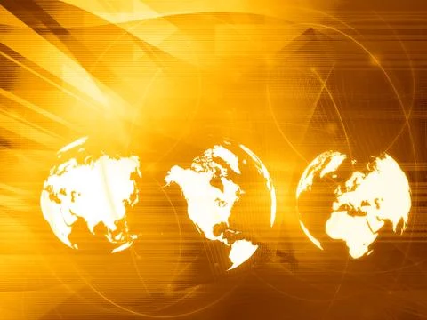 World map technology style Stock Illustration