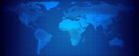 World map technology-style. Vector illustration Stock Illustration