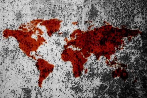 World map texture as background Stock Photos