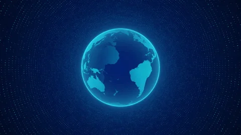 World Map transform data networking and social networking Stock Footage 347189852