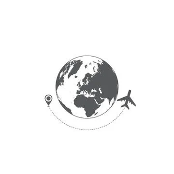 World map travel Stock Illustration