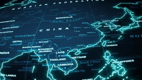World Map Travel Technology Background Stock Footage 107257532