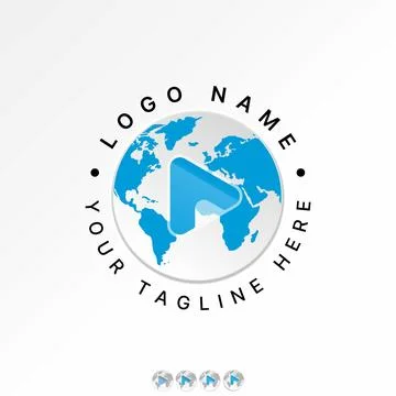 World map triangle fast fly sport system sphere globe project mission explore Illustrazione stock