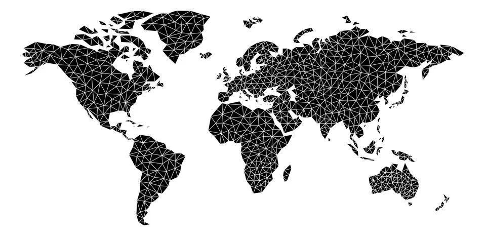 World Map Triangles Background Illustration Illustrazione stock