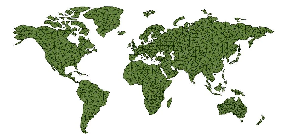 World Map Triangles Background Illustration Stock-Illustration