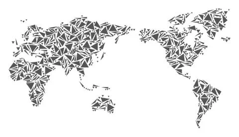 World Map of Triangles Stock Illustration