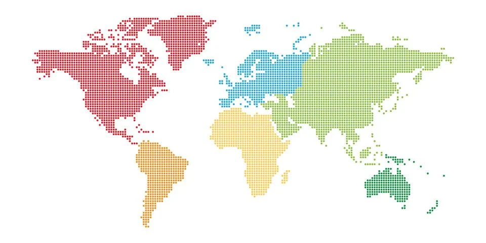 World map of triangles イラスト素材