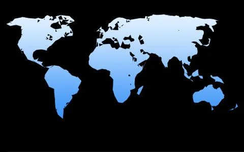 World Map triangulation vector map of the world on a black background Ilustración de archivo