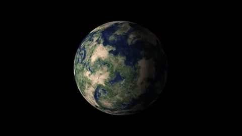 World map turning animation isolated on black background Stock Footage 321190323