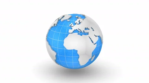World Map Turns Into a Globe Video stock 54123560