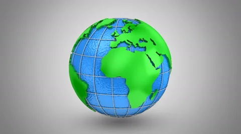 World Map Turns Into a Globe Stock Footage 64097835