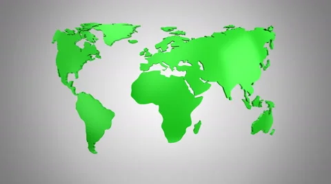 World Map Turns Into a Globe Video stock 64365873