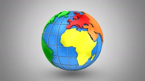 World Map Turns Into a Globe Stock Footage 64737758