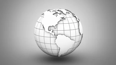 World Map Turns Into a Globe Stock Footage 71815628