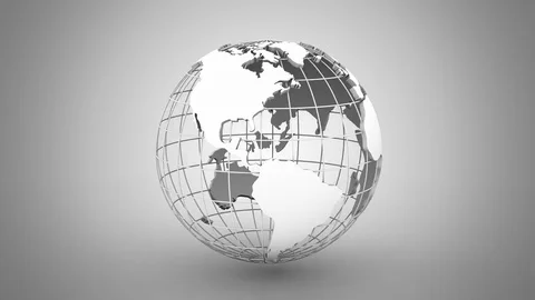 World Map Turns Into a Globe Stock Footage 72132225