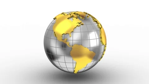 World Map Turns Into a Globe Stock Footage 77202605