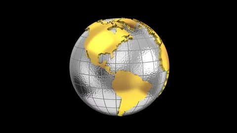 World Map Turns Into a Globe Stock Footage 77203433