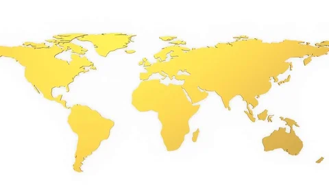 World Map Turns Into a Globe Stock Footage 77536055