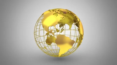 World Map Turns Into a Globe Stock Footage 77570684