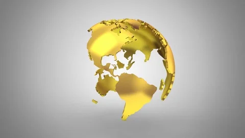World Map Turns Into a Globe Stock Footage 77571577