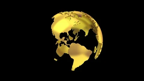 World Map Turns Into a Globe Stock Footage 77571667
