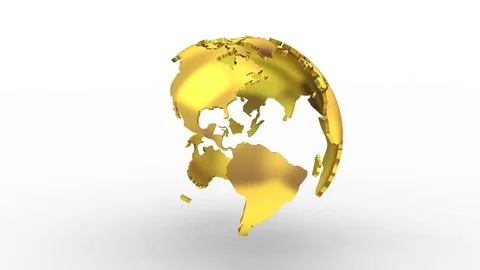 World Map Turns Into a Globe Stock Footage 77571736