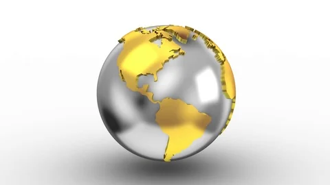 World Map Turns Into a Globe Stock Footage 78023097