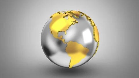 World Map Turns Into a Globe Stock Footage
