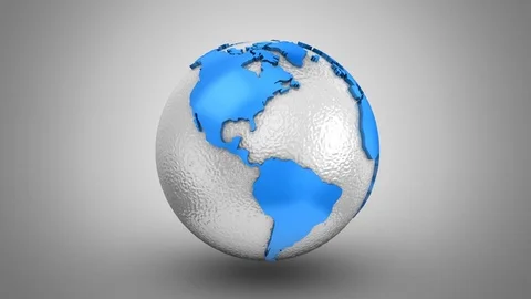 World Map Turns Into a Globe Video stock 79480404