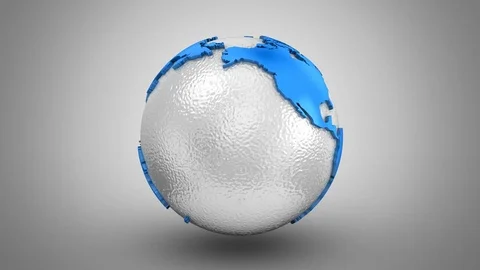 World Map Turns Into a Globe Stock Footage 79614472