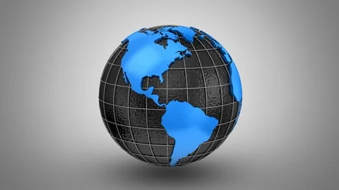 World Map Turns Into a Globe Video stock 80597435