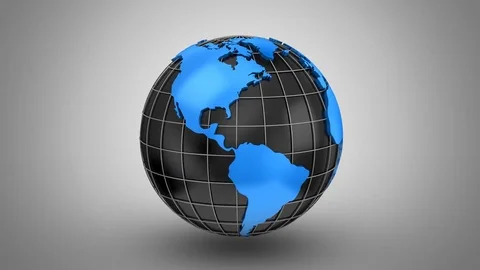World Map Turns Into a Globe Stock Footage