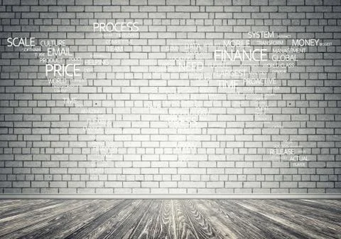 World map in typography Stock Illustration