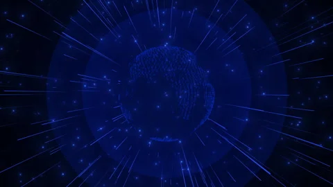 World map user icon social network Global communication Stock Footage 343344466