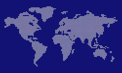 World map vector dotted Stock Illustration