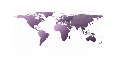 World map vector. Equirectangular projection. Classic vector illustration. 库存插图