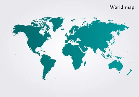 World map Vector globe template for website, design, cover, annual reports Stock Illustration