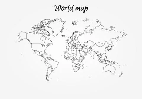 World map Vector globe template for website. Stock Illustration